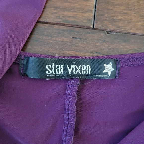 Star Vixen Purple Fit & Flare Sleeveless Y2K Empire Waist Dress Women's Size S - Picture 5 of 8